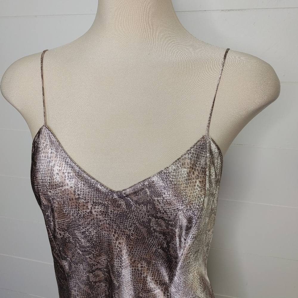 La Senza snakeskin printed satin maxi slip dress size M - Picture 3 of 11